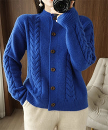 Instyle365 トレンドアイテム 4色 無地 長袖 ニット・セーター