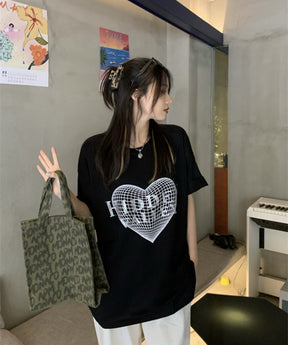 Instyle365 2色 ハート Tシャツ